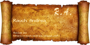 Rauch Andrea névjegykártya